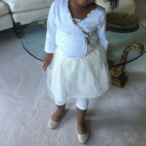 BURBERRY White Nova Check lined Wrap Shirt Size 3 - Picture 3 of 7